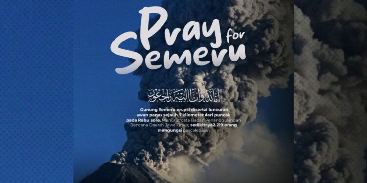 Erupsi Gunung Semeru: 2.219 Warga Mengungsi, Doa Mengalir untuk Lumajang